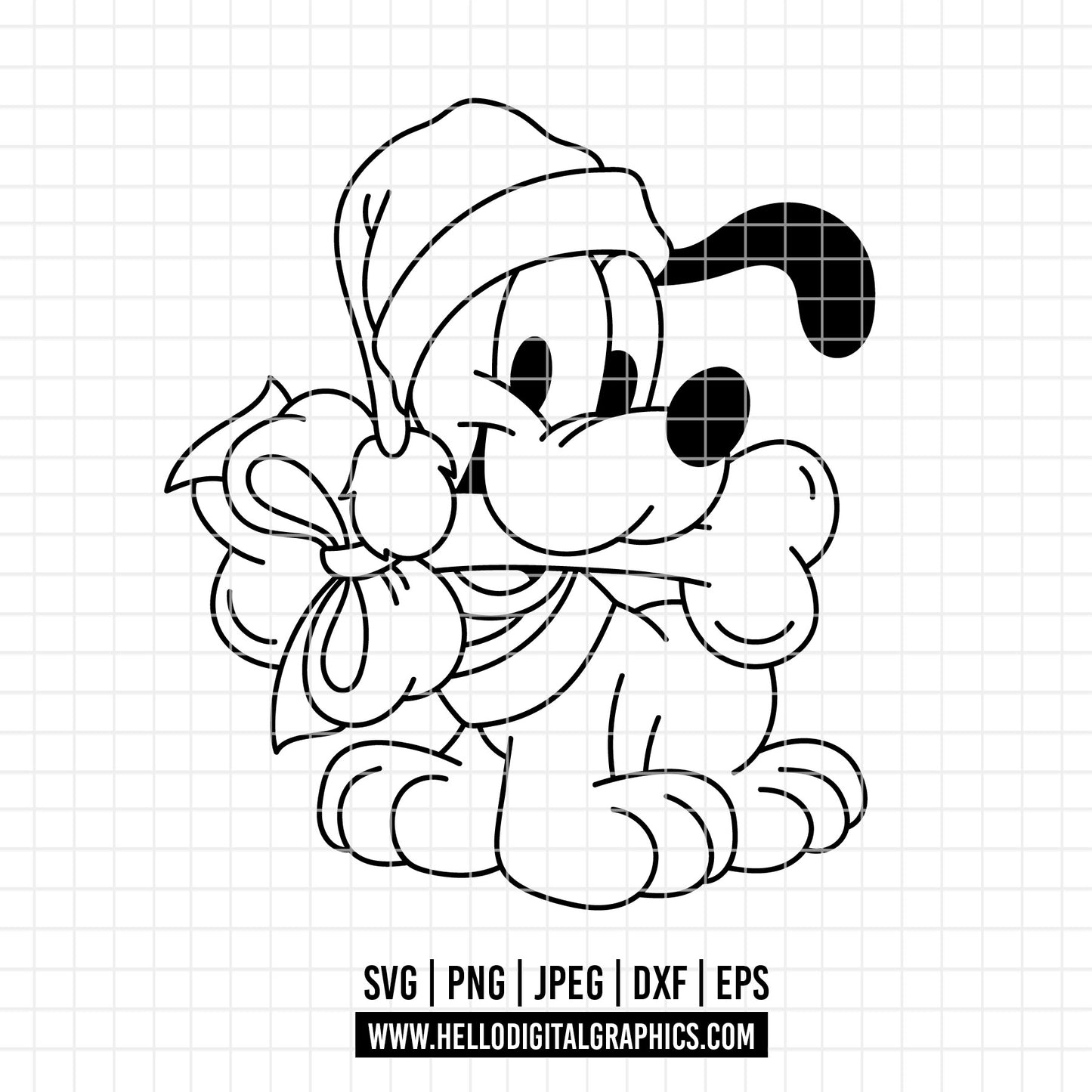 COD4230 - Pluto svg, dog svg, Pluto Silhouette, Cricut, disney svg