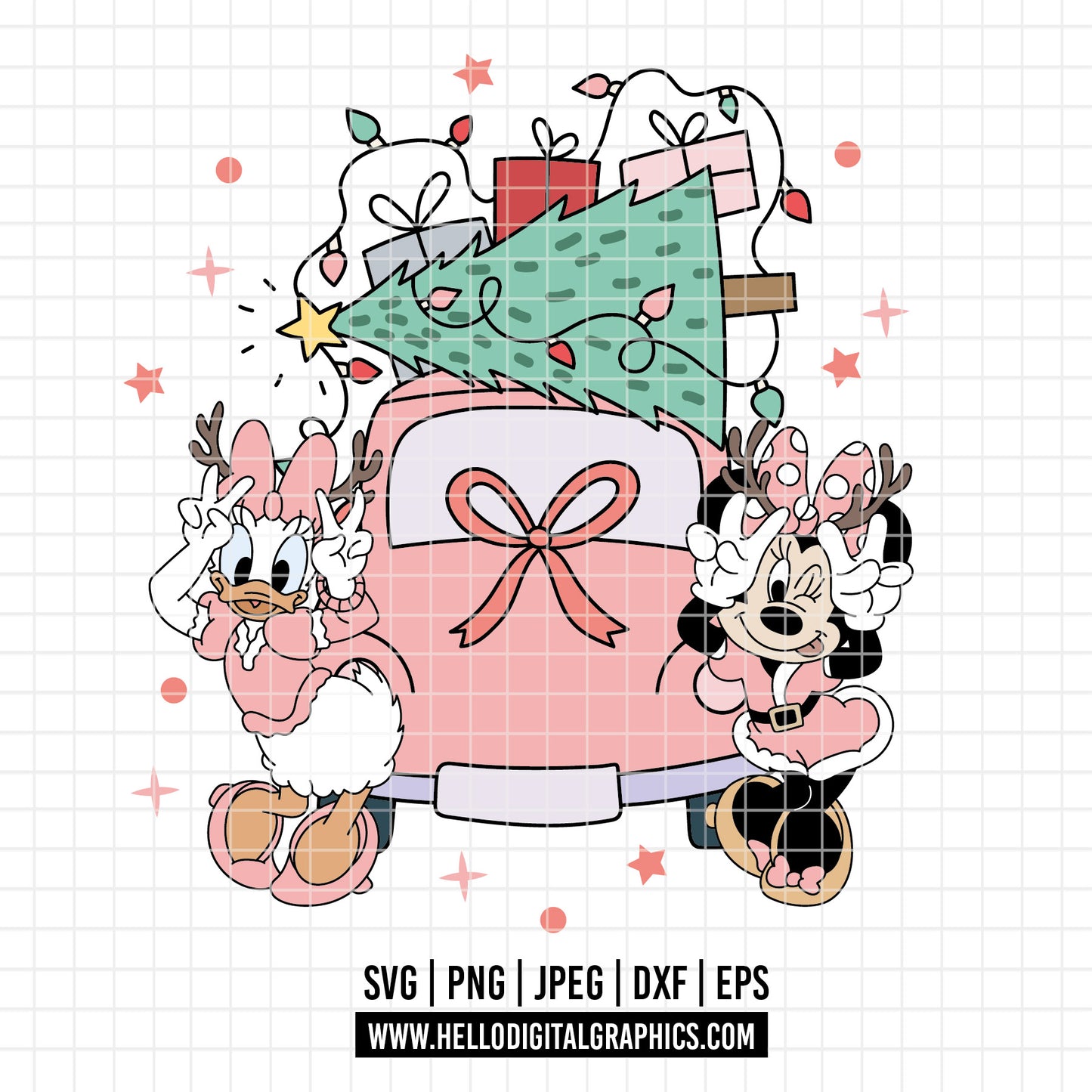 COD4234 - Minnie and daisy christmas svg, Disney svg, mickey svg, minnie svg
