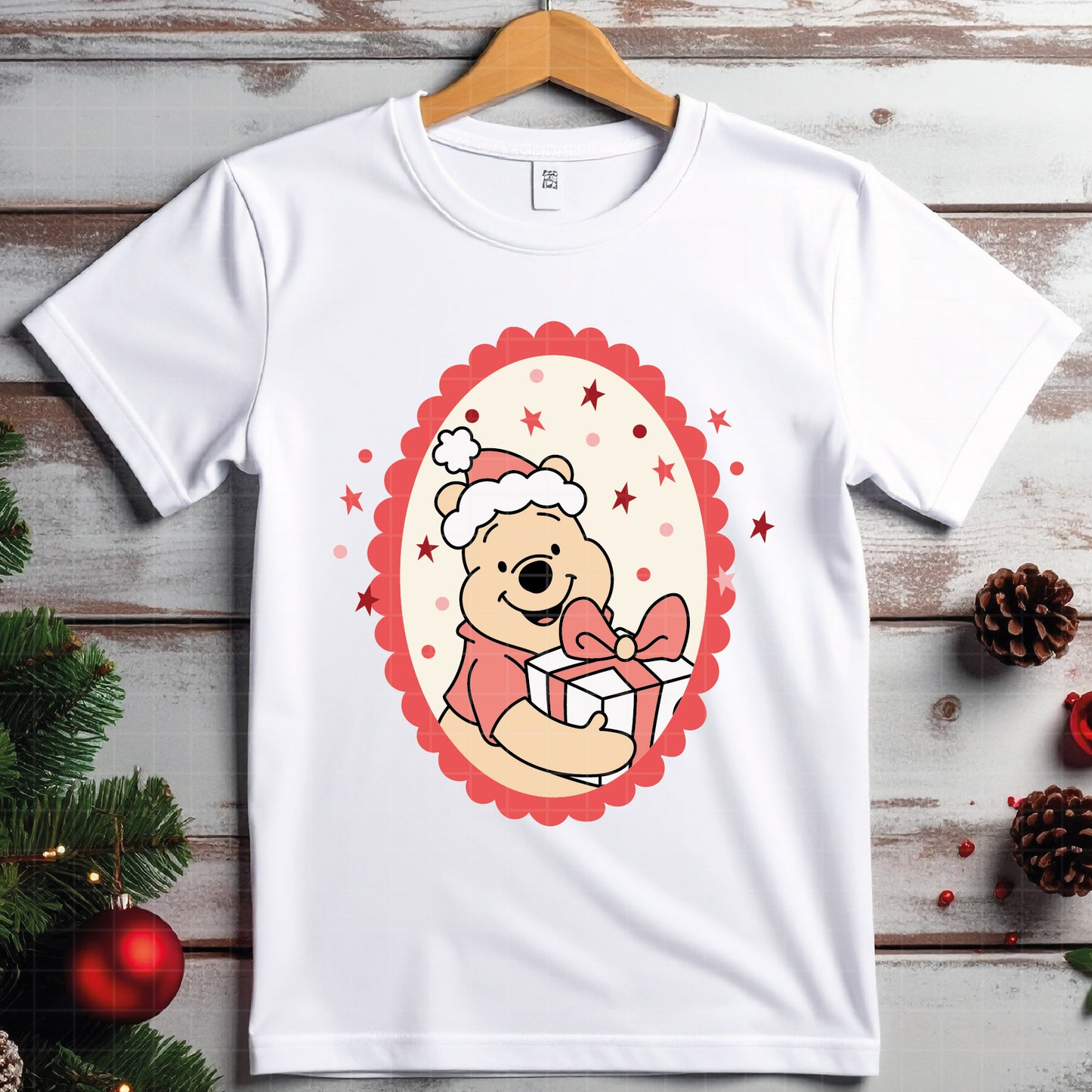 COD4235 - Christmas pooh svg, Winnie Pooh  svg, Winnie Pooh christmas cut file, disney svg, disney christmas svg
