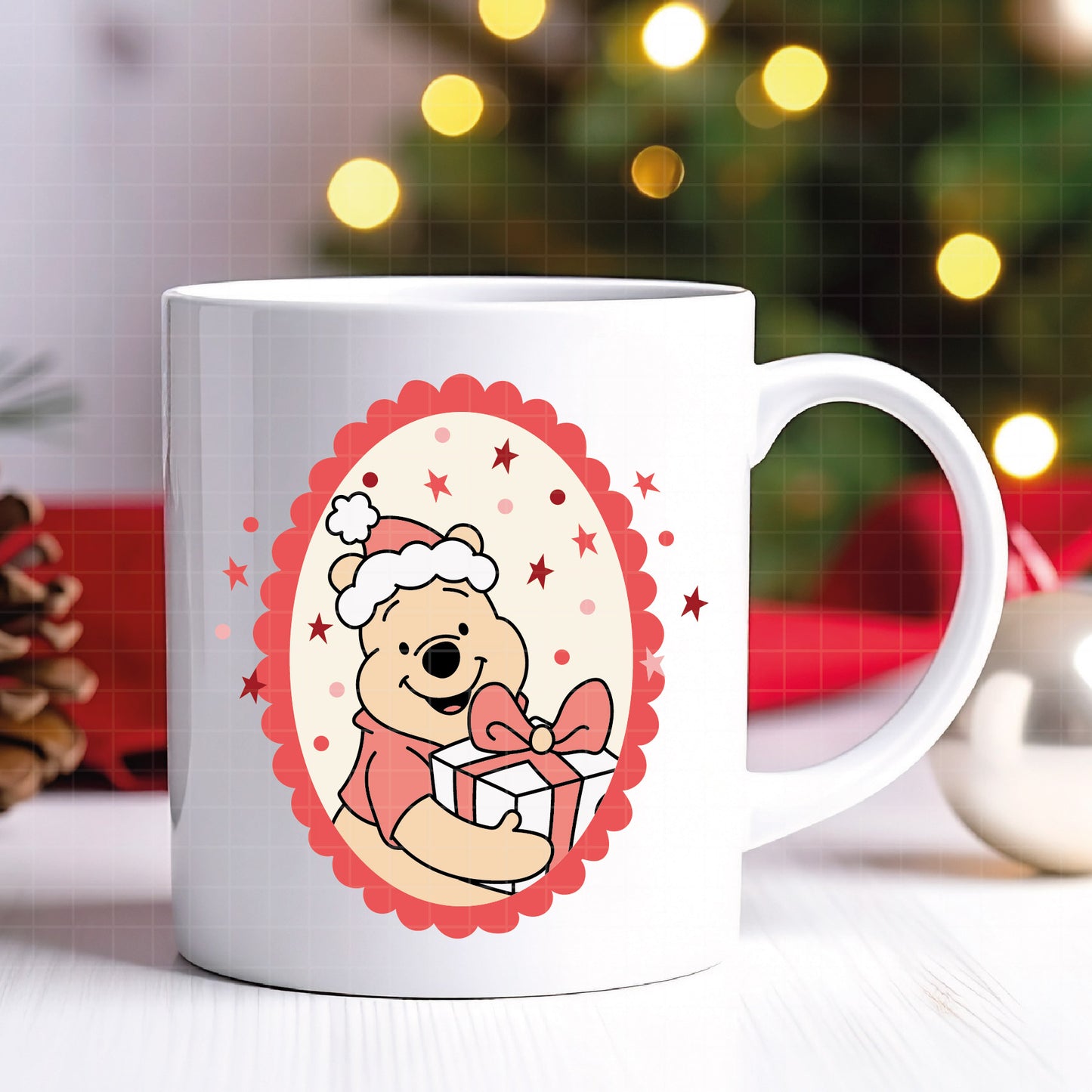 COD4235 - Christmas pooh svg, Winnie Pooh  svg, Winnie Pooh christmas cut file, disney svg, disney christmas svg