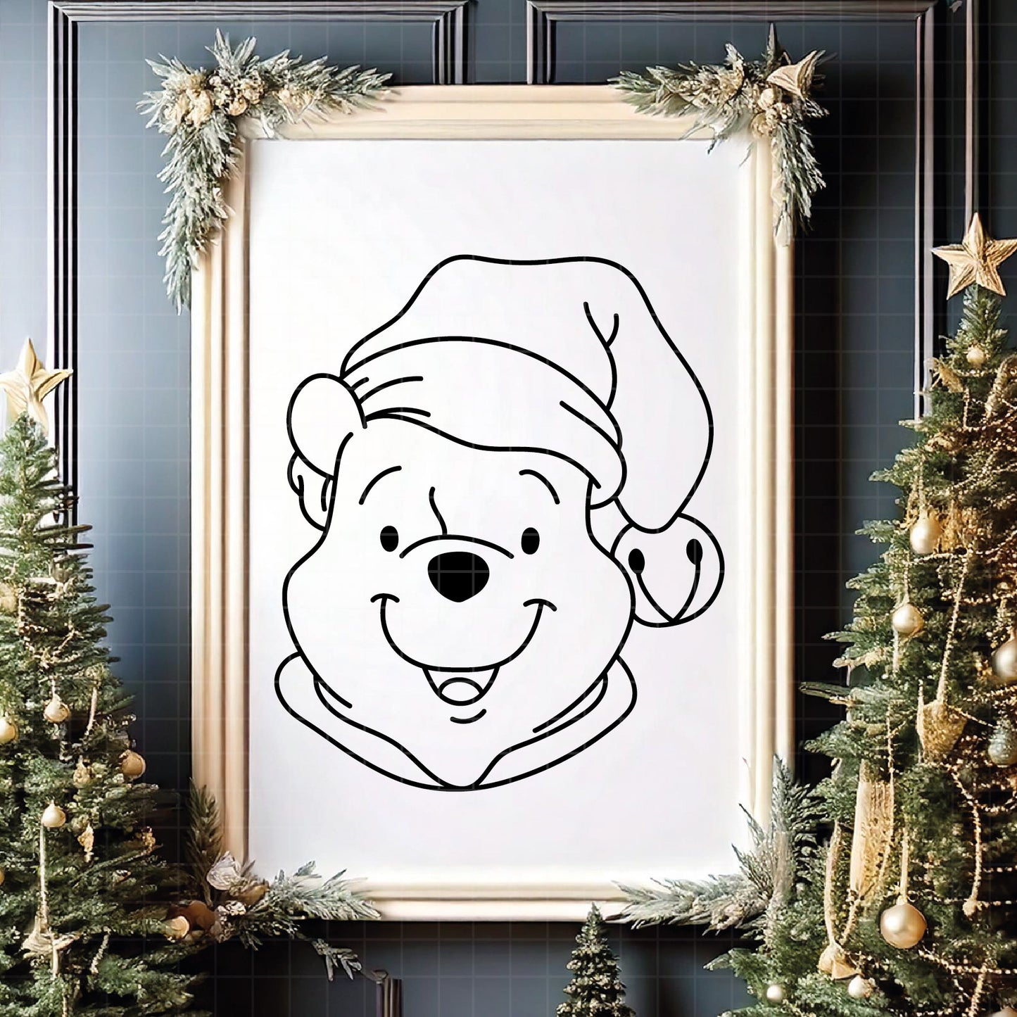 COD4236 - Pooh svg, Winnie Pooh  svg, Winnie Pooh christmas cut file, disney svg, disney christmas svg