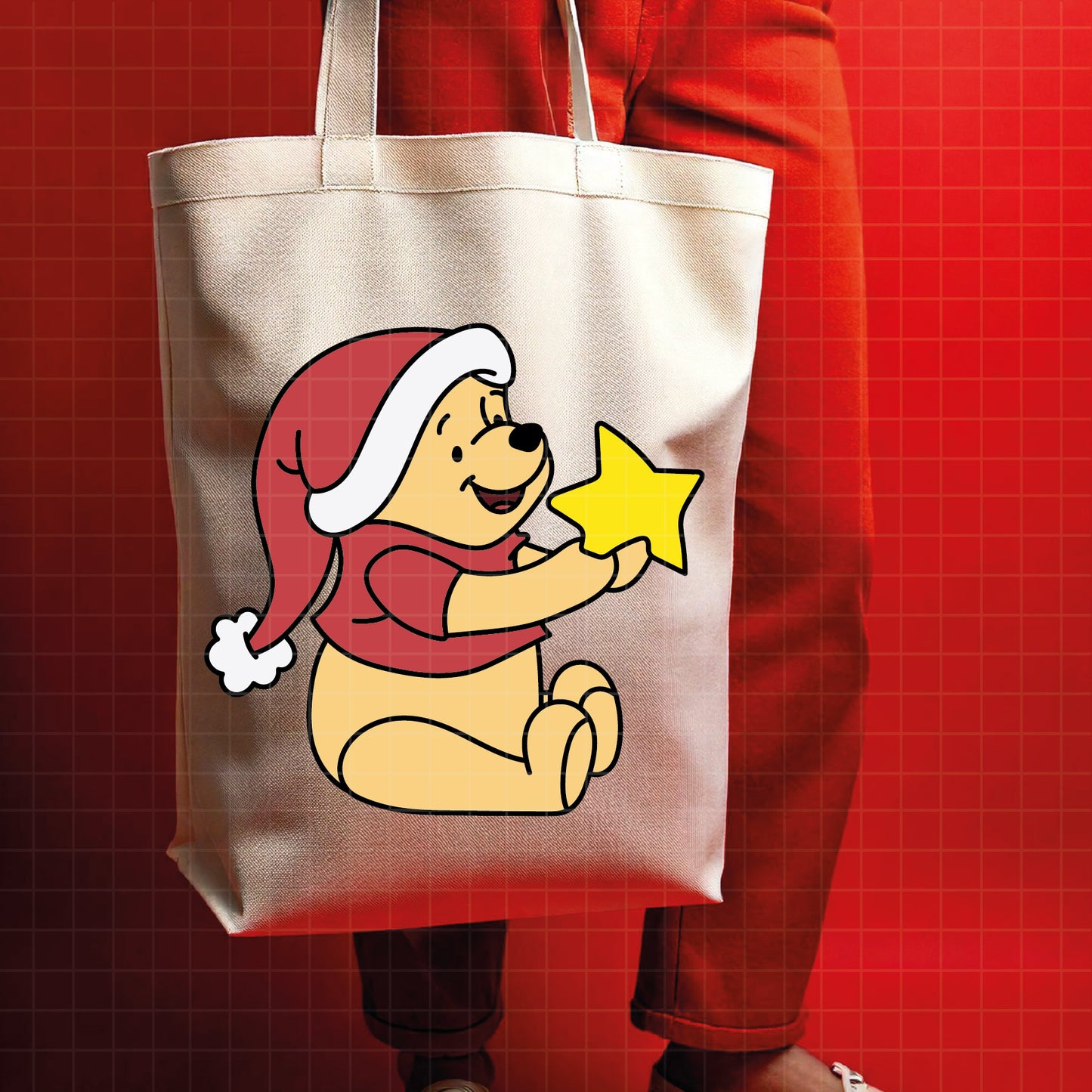 COD4237 - Pooh svg, Winnie Pooh  svg, Winnie Pooh christmas cut file, disney svg, disney christmas svg