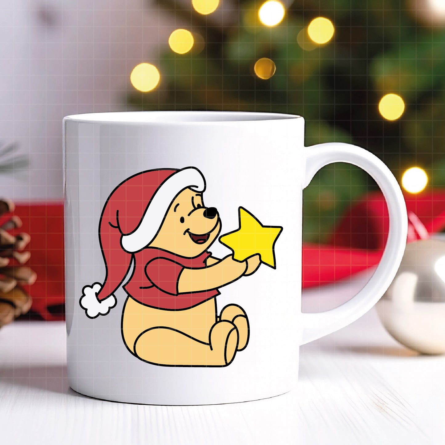 COD4237 - Pooh svg, Winnie Pooh  svg, Winnie Pooh christmas cut file, disney svg, disney christmas svg