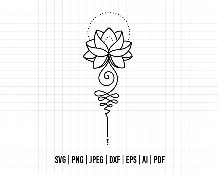 COD424- Lotus Flower SVG, Lotus SVG, Namaste SVG, Yoga Svg, Mandala Sv ...