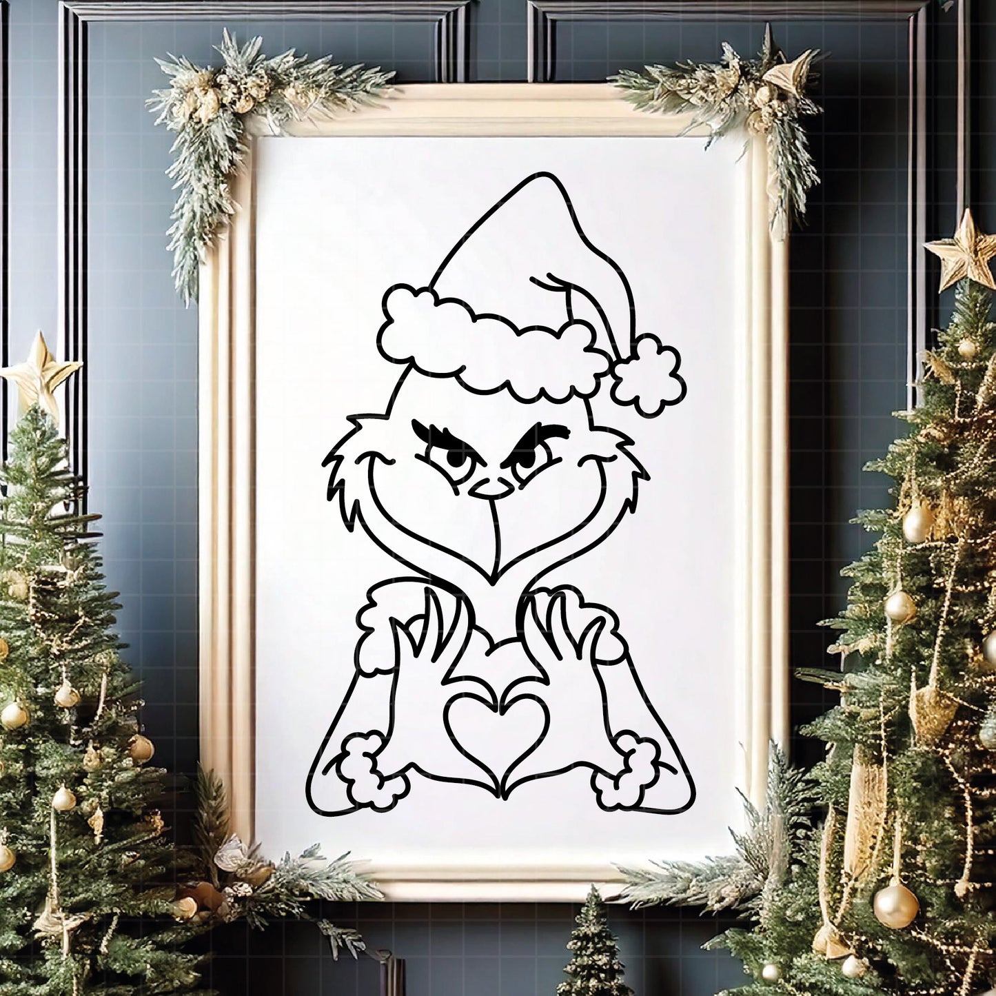 COD4244 - Grinch Face Svg, Green Character svg, Grinch Christmas svg, christmas svg