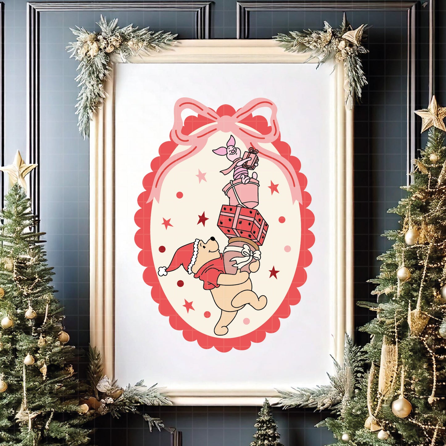 COD4245 - Christmas pooh svg, Winnie Pooh  svg, Winnie Pooh christmas cut file, disney svg, disney christmas svg