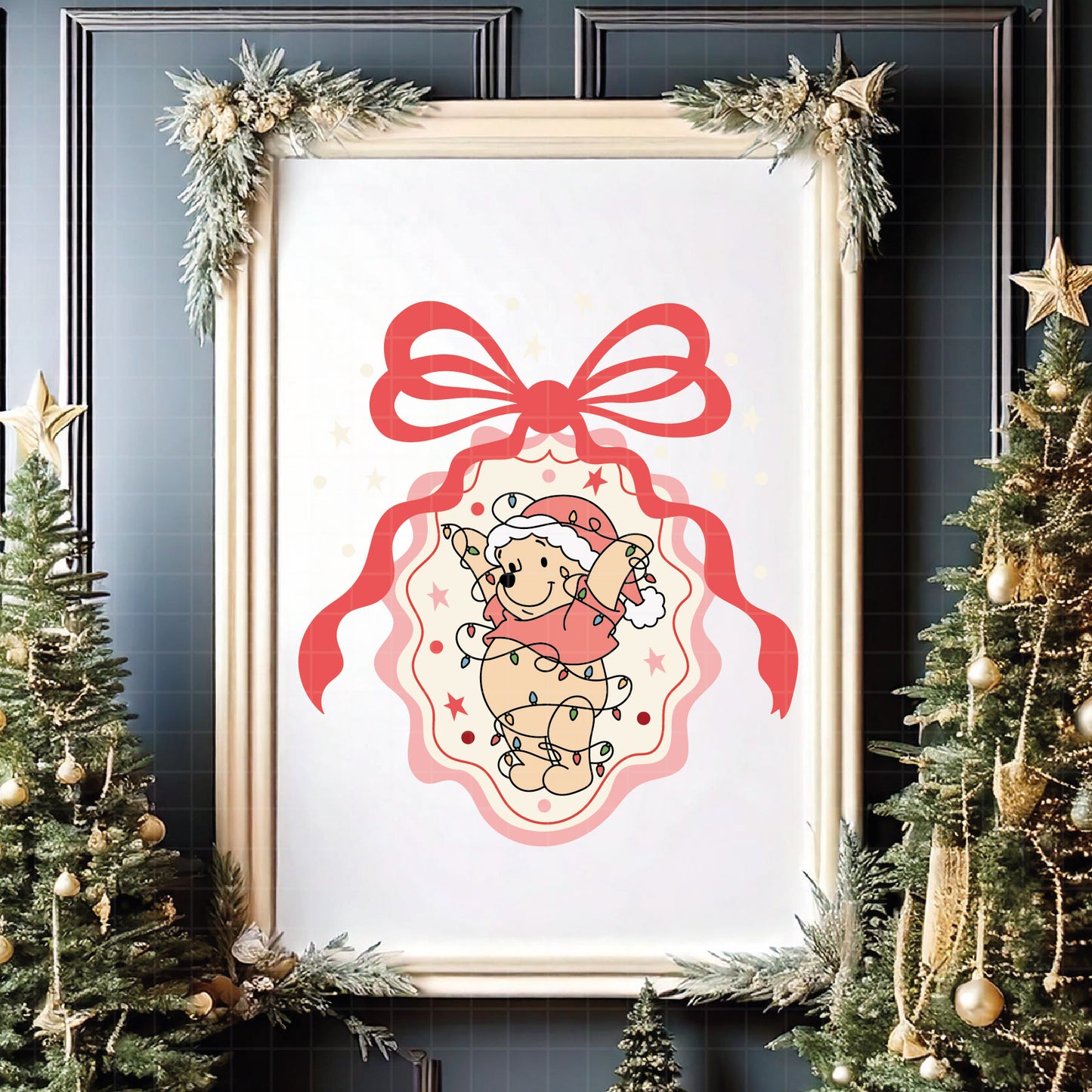 COD4246 - Christmas pooh svg, Winnie Pooh  svg, Winnie Pooh christmas cut file, disney svg, disney christmas svg