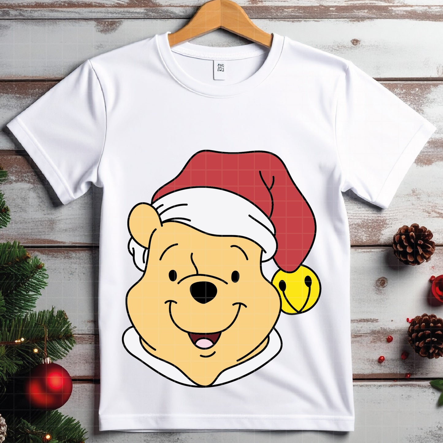 COD4247 - Pooh svg, Winnie Pooh  svg, Winnie Pooh christmas cut file, disney svg, disney christmas svg