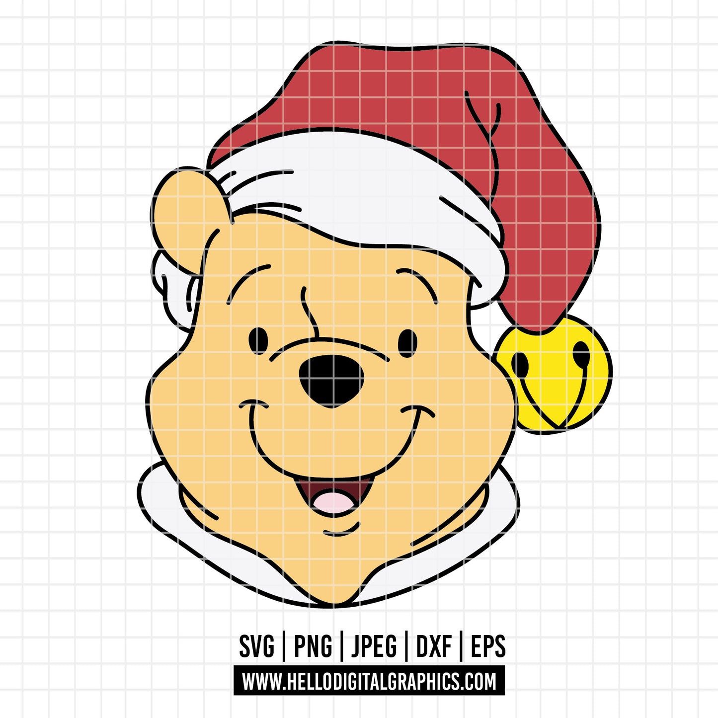 COD4247 - Pooh svg, Winnie Pooh  svg, Winnie Pooh christmas cut file, disney svg, disney christmas svg