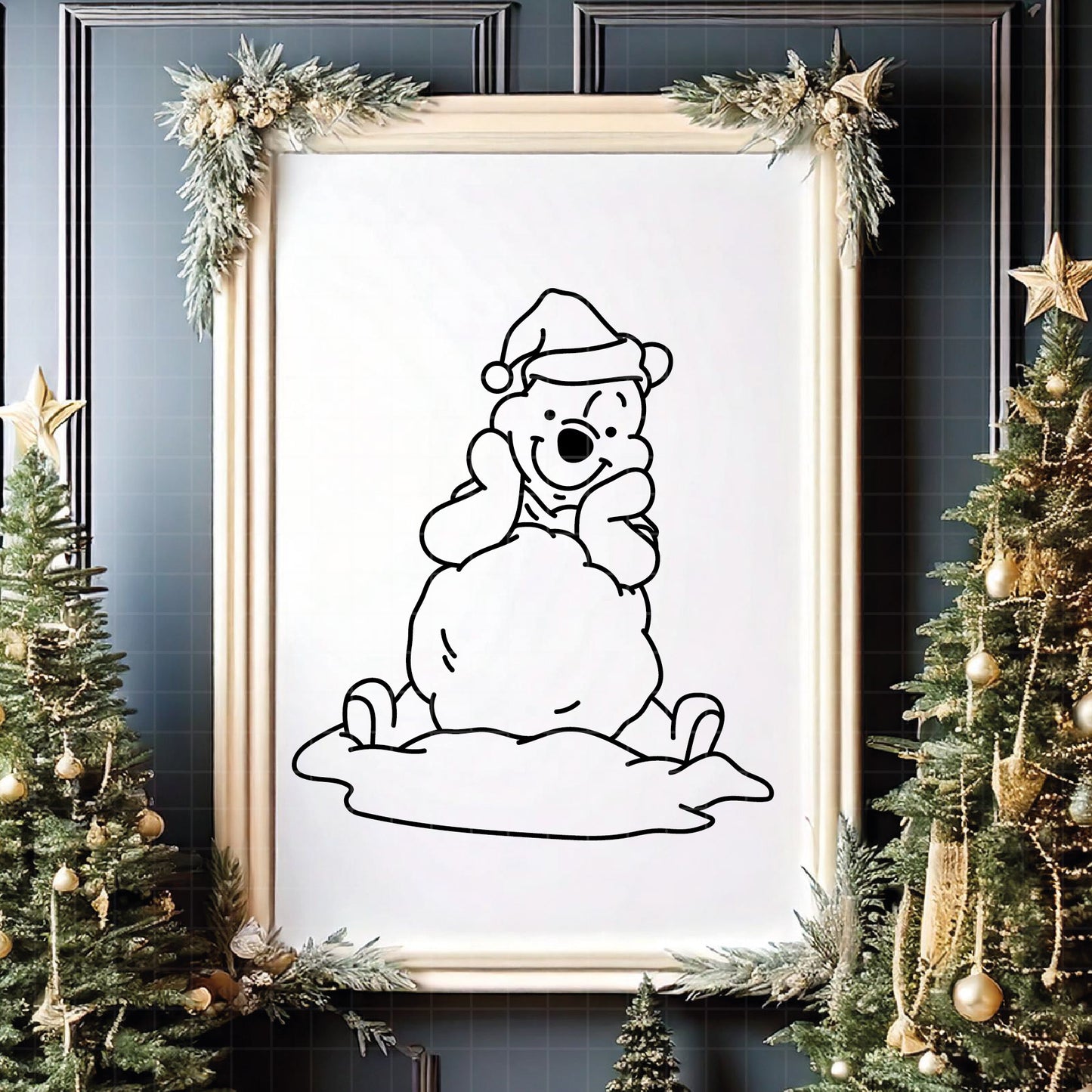 COD4248 - Pooh svg, Winnie Pooh  svg, Winnie Pooh christmas cut file, disney svg, disney christmas svg