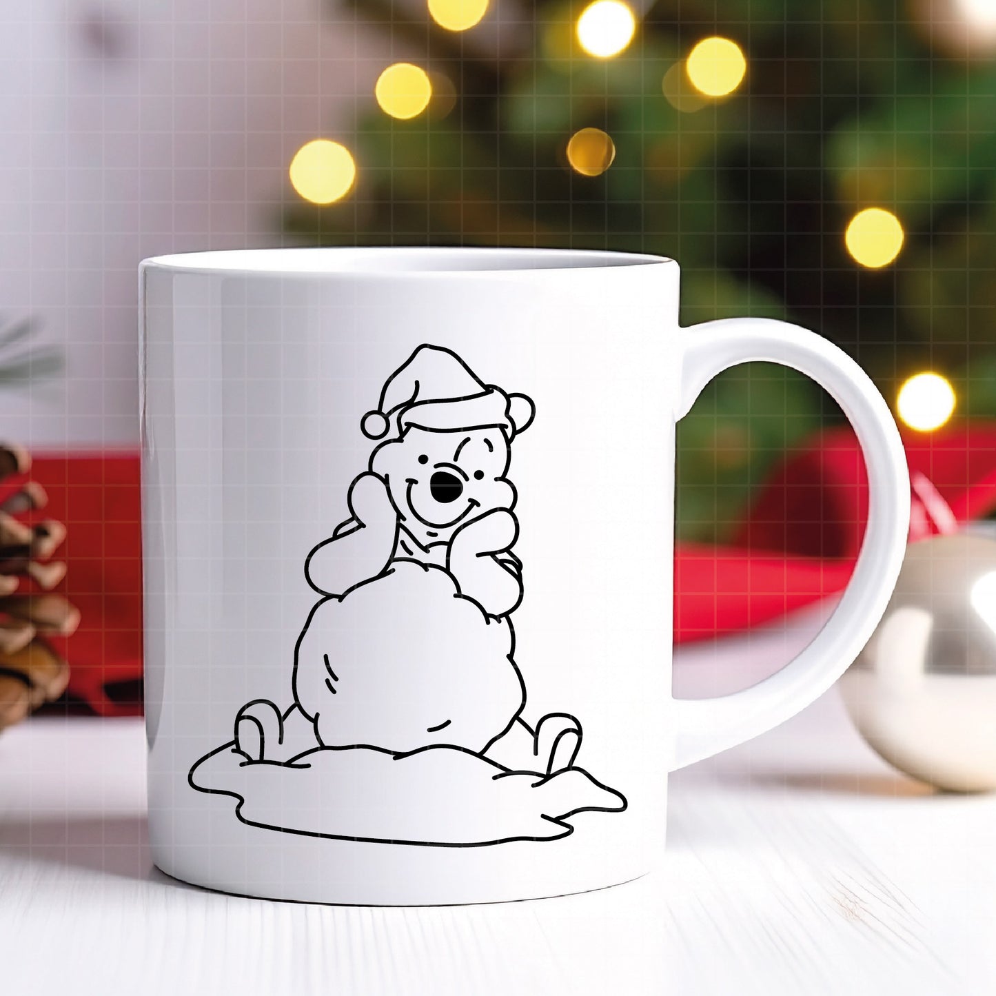 COD4248 - Pooh svg, Winnie Pooh  svg, Winnie Pooh christmas cut file, disney svg, disney christmas svg