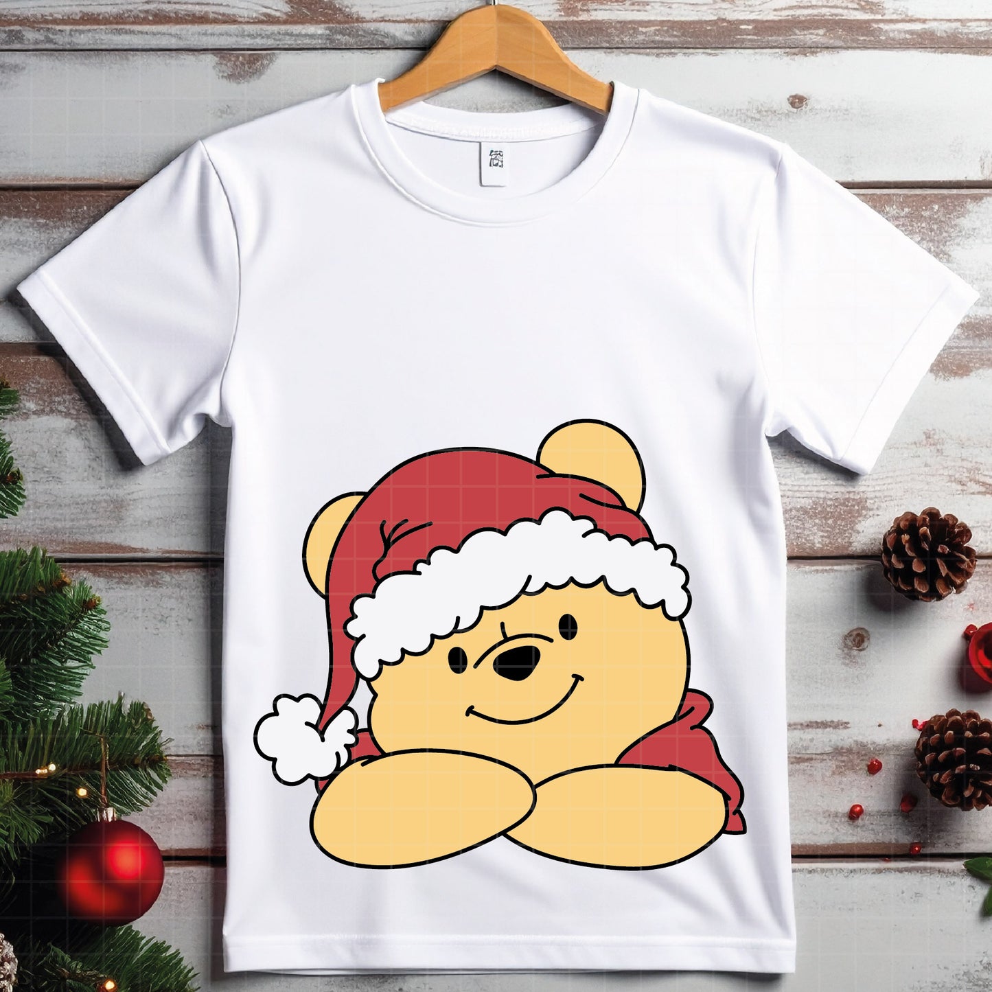 COD4249 - Pooh svg, Winnie Pooh  svg, Winnie Pooh christmas cut file, disney svg, disney christmas svg