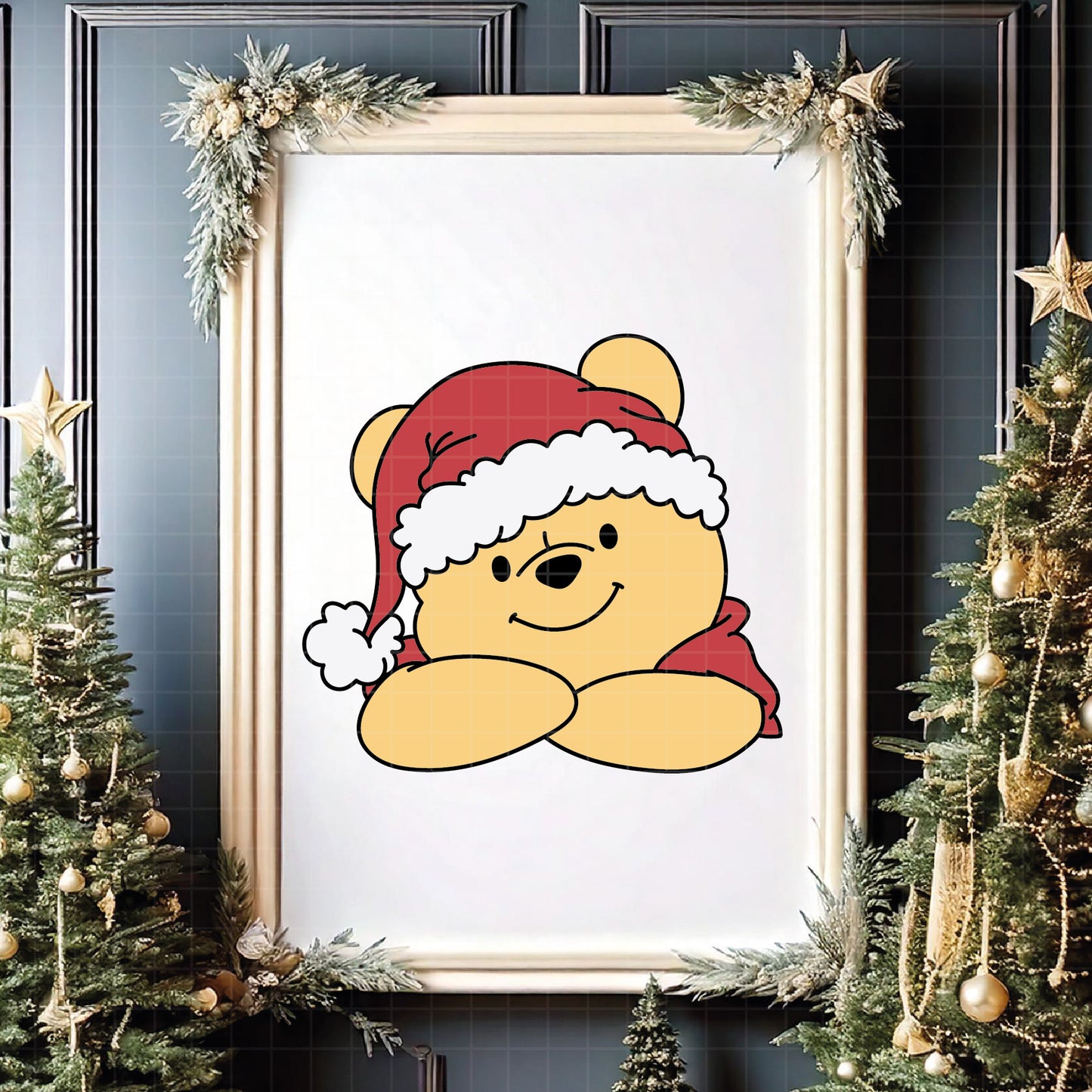 COD4249 - Pooh svg, Winnie Pooh  svg, Winnie Pooh christmas cut file, disney svg, disney christmas svg