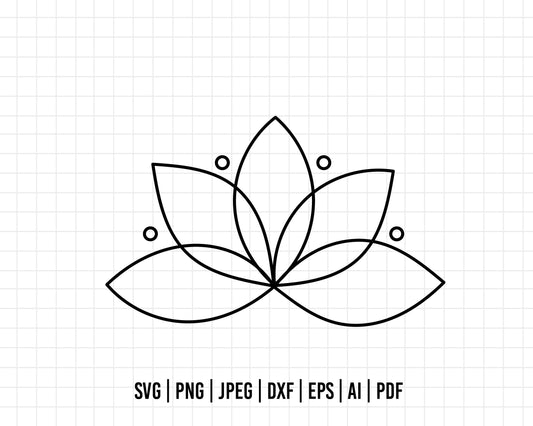 COD425- Lotus Flower SVG, Lotus SVG, Namaste SVG, Yoga Svg, Mandala Svg, Meditation Svg, Spiritual Svg, Flower Svg