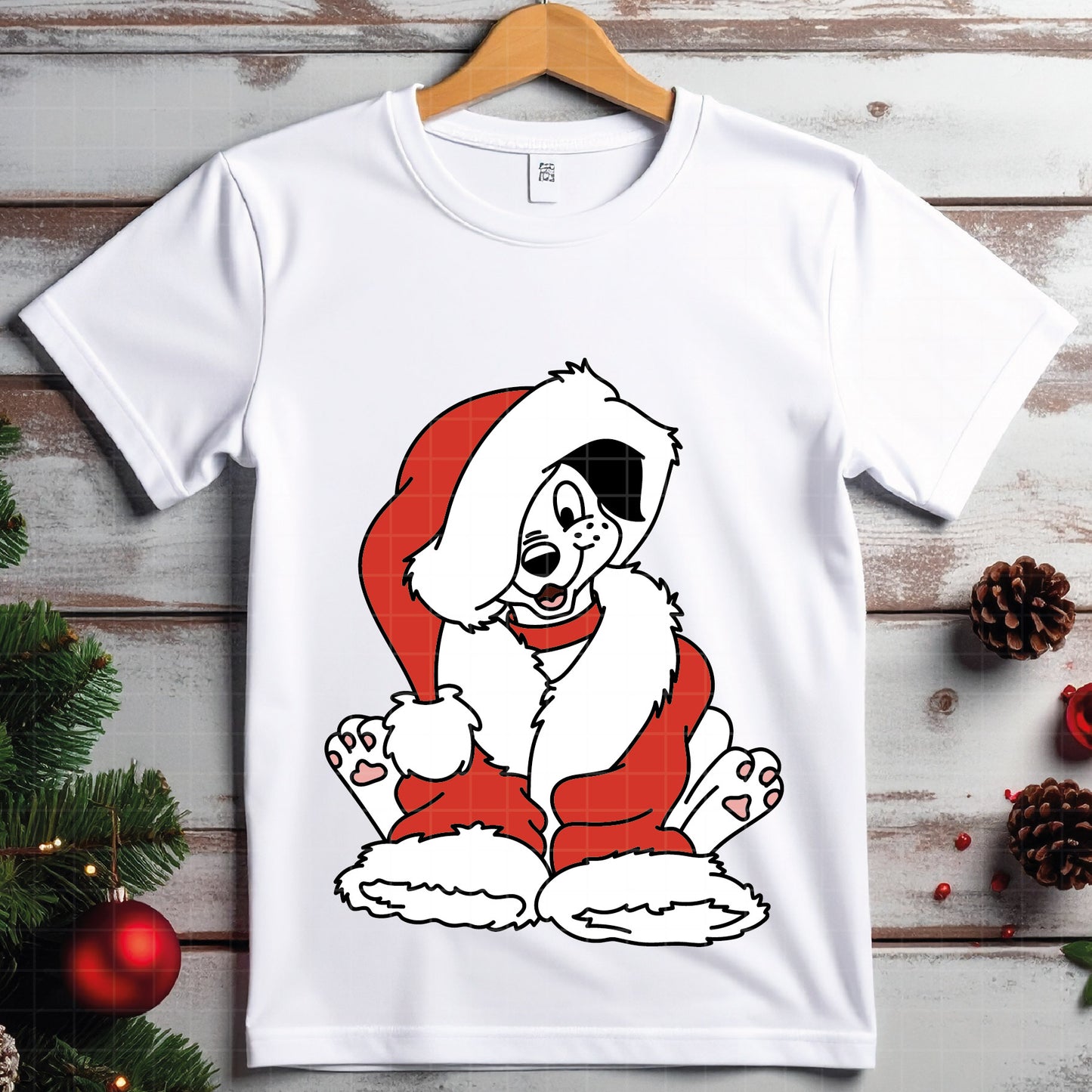 COD4257 - Dalmatian christmas svg, dog svg, 101 dalmatian cut file, puppy outline svg, disney svg