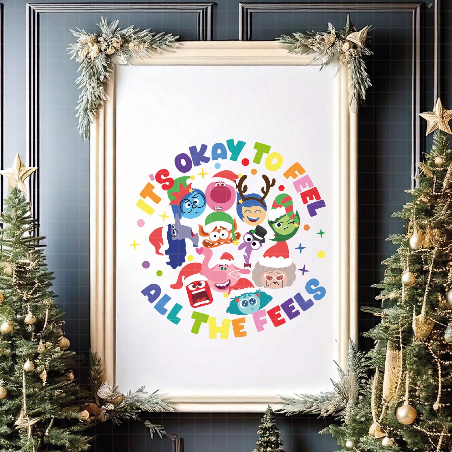 COD4262 - Inside out 2 christmas svg, Anxiety Inside Out 2 svg, Inside Out 2 Clipart, inside out PNG