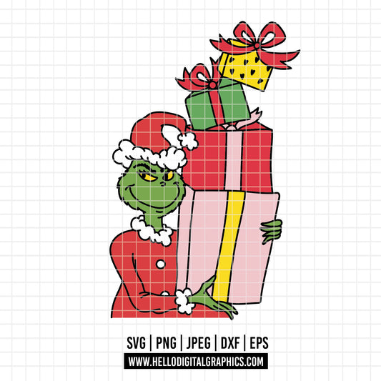 COD4267 - Grinch Face Svg, Green Character svg, Grinch Christmas svg, christmas svg