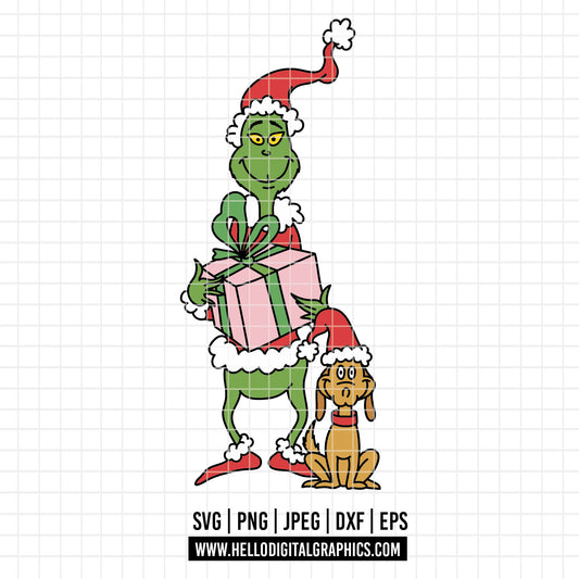 COD4268 - Grinch Face Svg, Green Character svg, Grinch Christmas svg, christmas svg