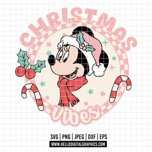 COD4269 - Minnie christmas svg, Disney svg, mickey svg, minnie svg, Silhouette, Cricut