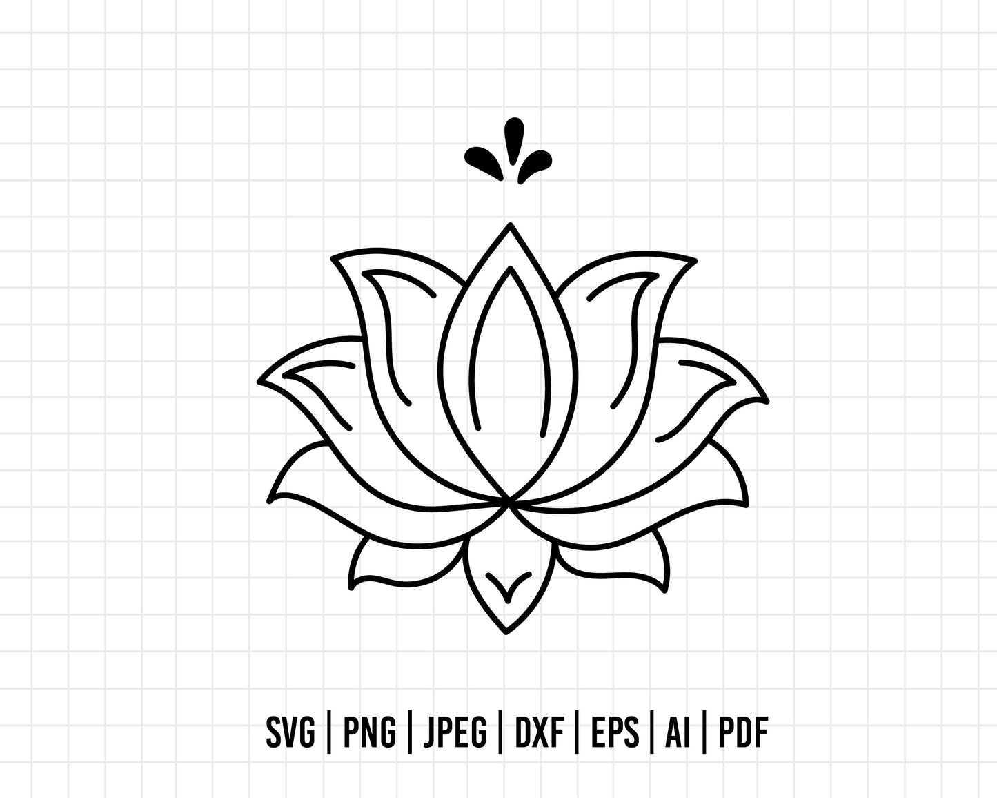 COD427- Lotus Flower SVG, Lotus SVG, Namaste SVG, Yoga Svg, Mandala Svg, Meditation Svg, Spiritual Svg, Flower Svg