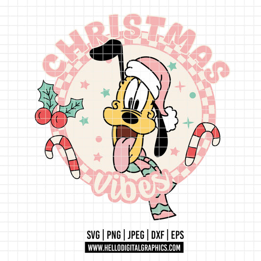 COD4274 - Pluto christmas svg, Disney svg, mickey svg, minnie svg, Silhouette, Cricut