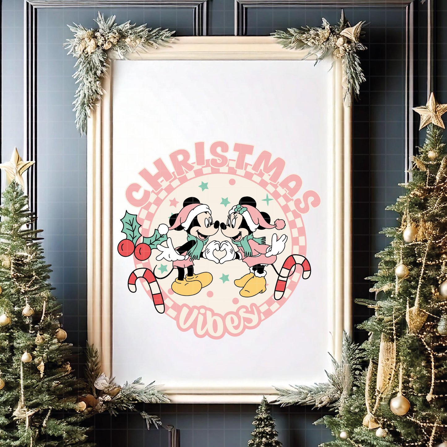 COD4275- Mickey and Minnie christmas svg, Mickey Svg, Disney svg, Mickey sketch svg