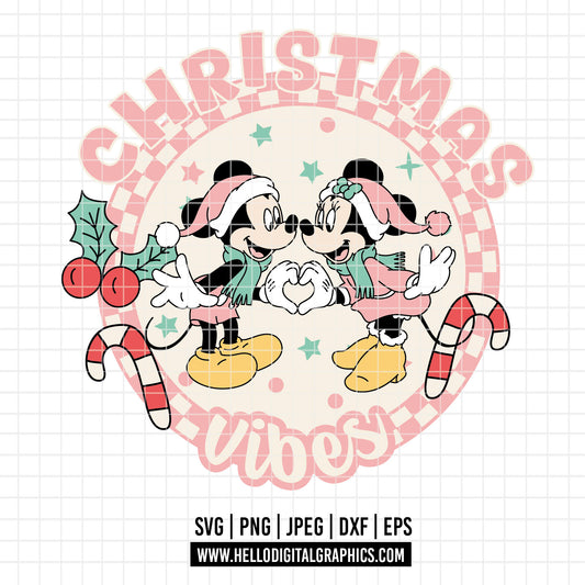 COD4275- Mickey and Minnie christmas svg, Mickey Svg, Disney svg, Mickey sketch svg