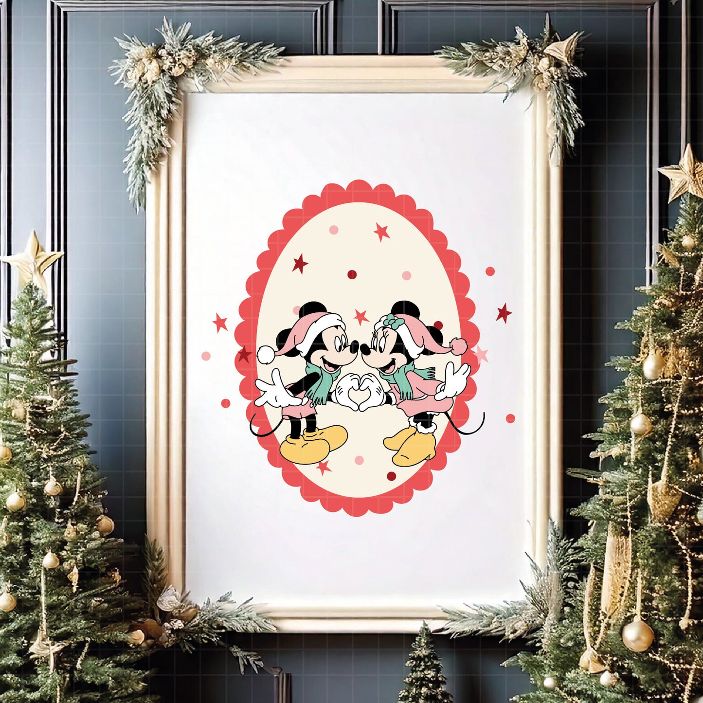 COD4276 - Mickey and Minnie christmas svg, Mickey Svg, Disney svg, Mickey sketch svg