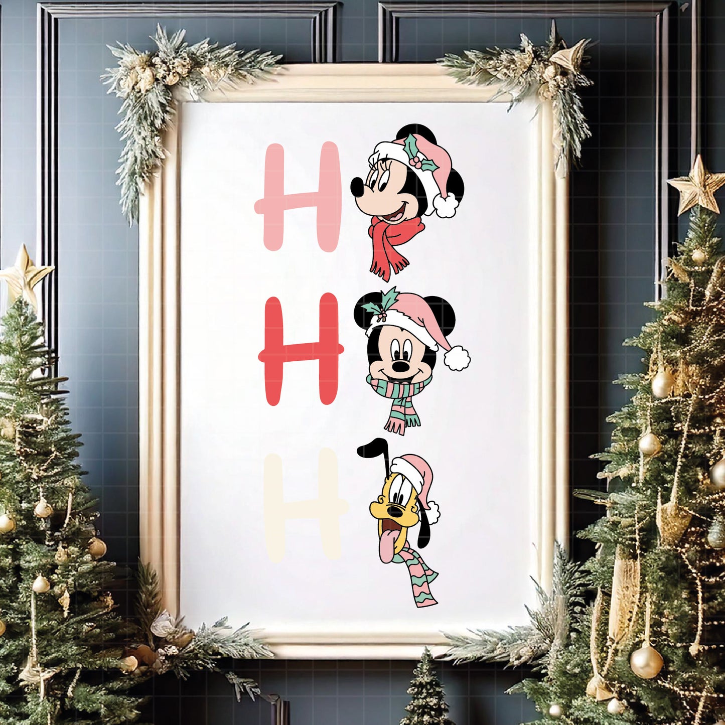 COD4279 - Mickey and Minnie christmas svg, Mickey Svg, Disney svg, Mickey sketch svg