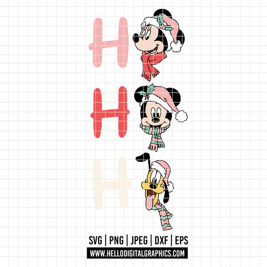 COD4279 - Mickey and Minnie christmas svg, Mickey Svg, Disney svg, Mickey sketch svg