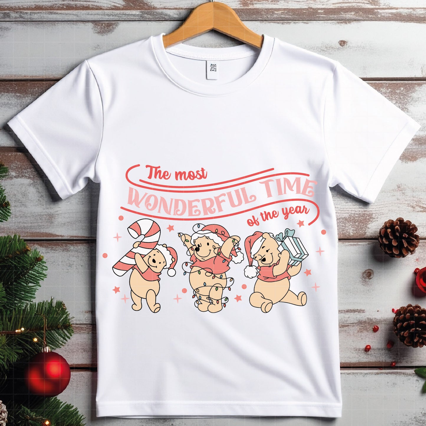 COD4280 - Pooh svg, Winnie Pooh  svg, Winnie Pooh christmas cut file, disney svg, disney christmas svg