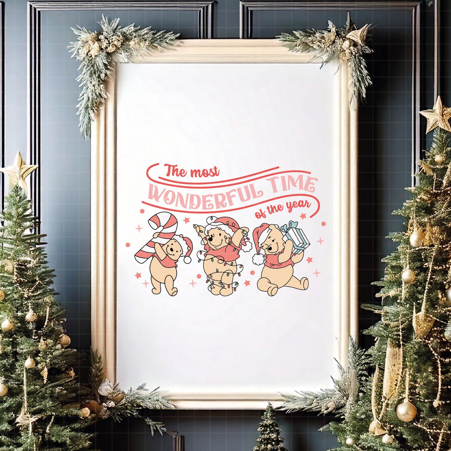 COD4280 - Pooh svg, Winnie Pooh  svg, Winnie Pooh christmas cut file, disney svg, disney christmas svg