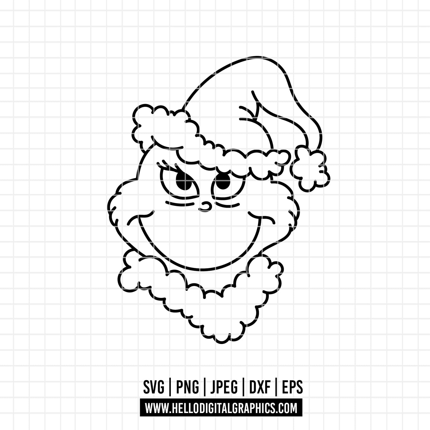 COD4281 - Grinch Face Svg, Green Character svg, Grinch Christmas svg, christmas svg