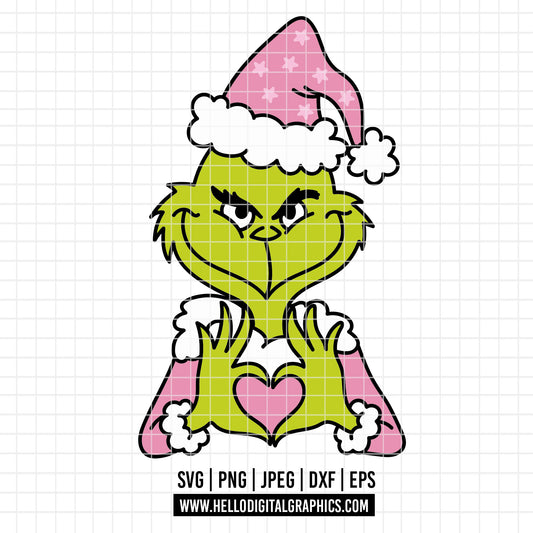 COD4286 - Grinch Face Svg, Green Character svg, Grinch Christmas svg, christmas svg