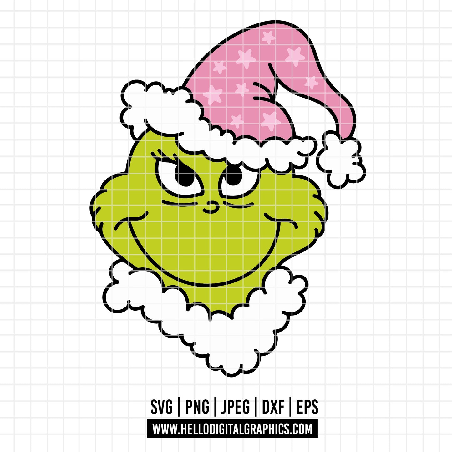 COD4287 - Grinch Face Svg, Green Character svg, Grinch Christmas svg, christmas svg