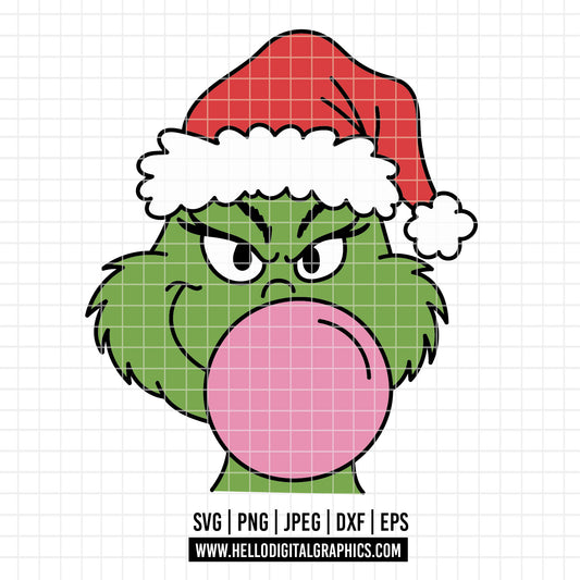 COD4294 - Grinch Face Svg, Green Character svg, Grinch Christmas svg, christmas svg