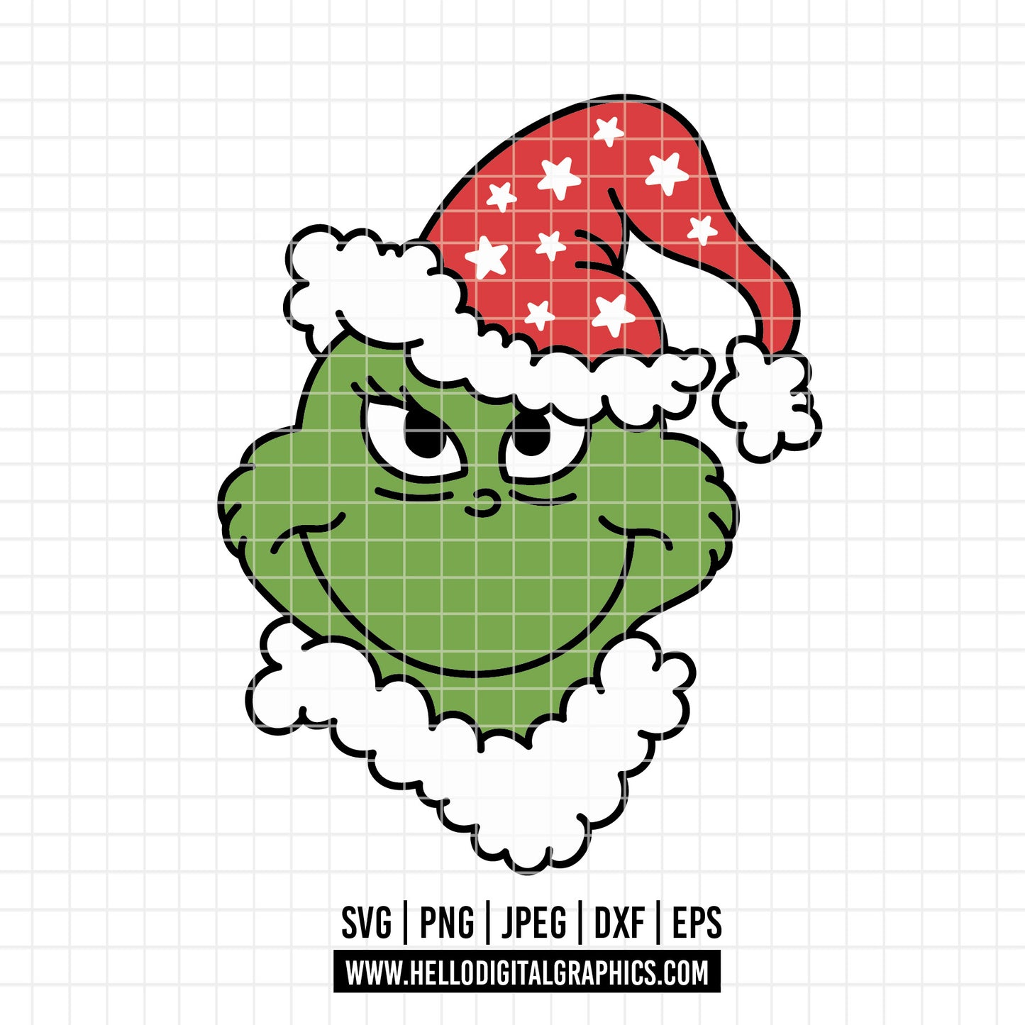 COD4307 - Grinch Face Svg, Green Character svg, Grinch Christmas svg, christmas svg