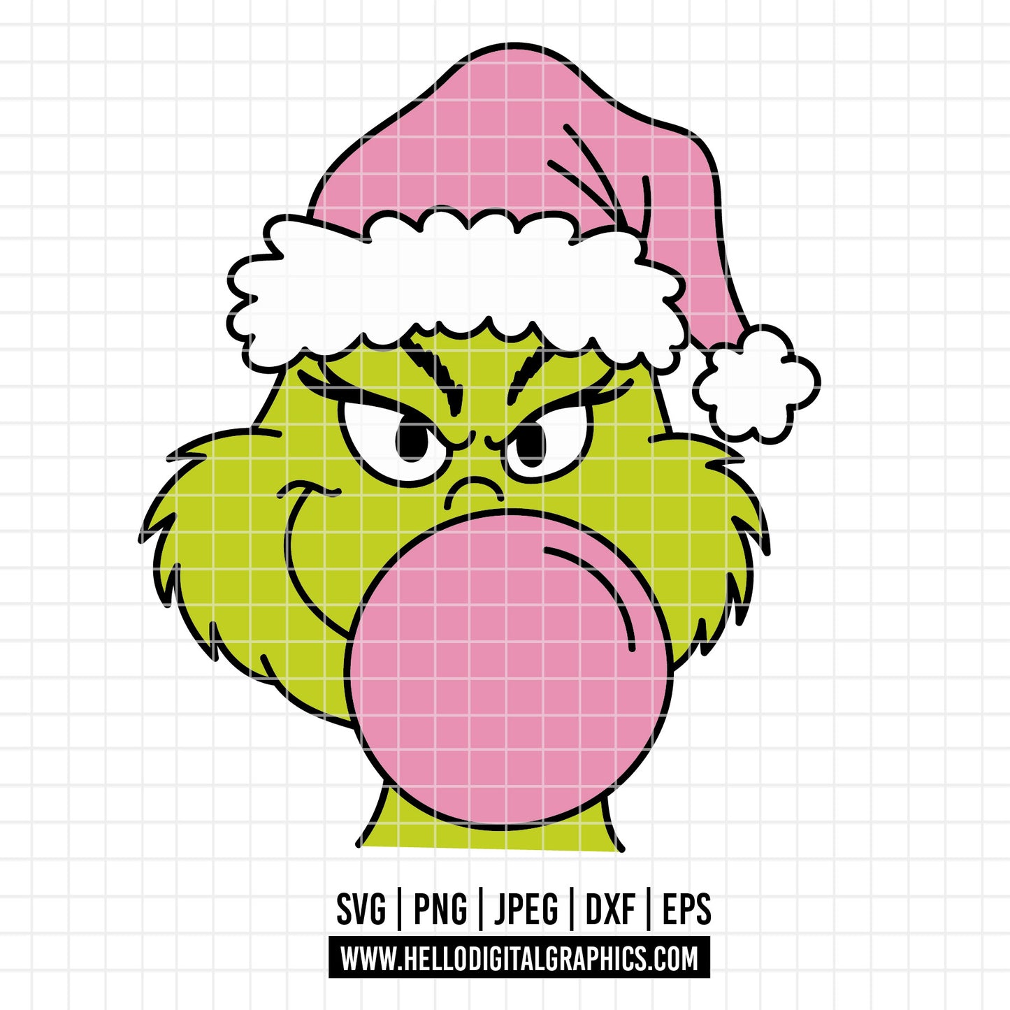 COD4308 - Grinch Face Svg, Green Character svg, Grinch Christmas svg, christmas svg