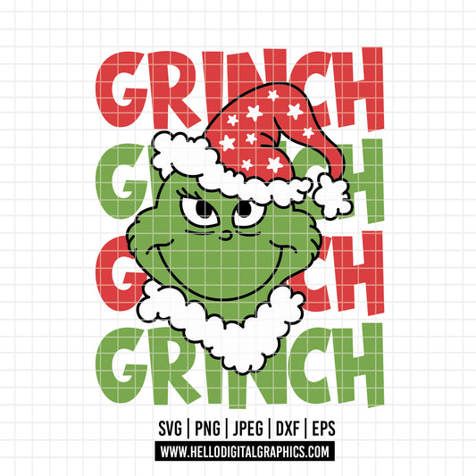 COD4309 - Grinch Face Svg, Green Character svg, Grinch Christmas svg, christmas svg