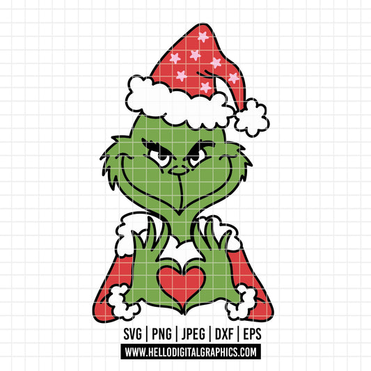 COD4311 - Grinch Face Svg, Green Character svg, Grinch Christmas svg, christmas svg