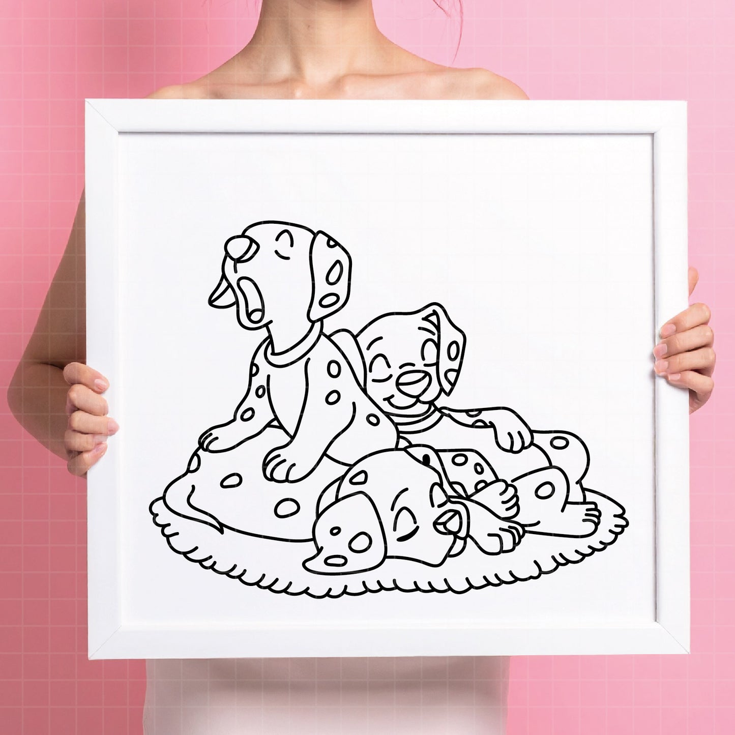 COD4331 - Dalmatian svg, dog svg, 101 dalmatian cut file, puppy outline svg, disney svg