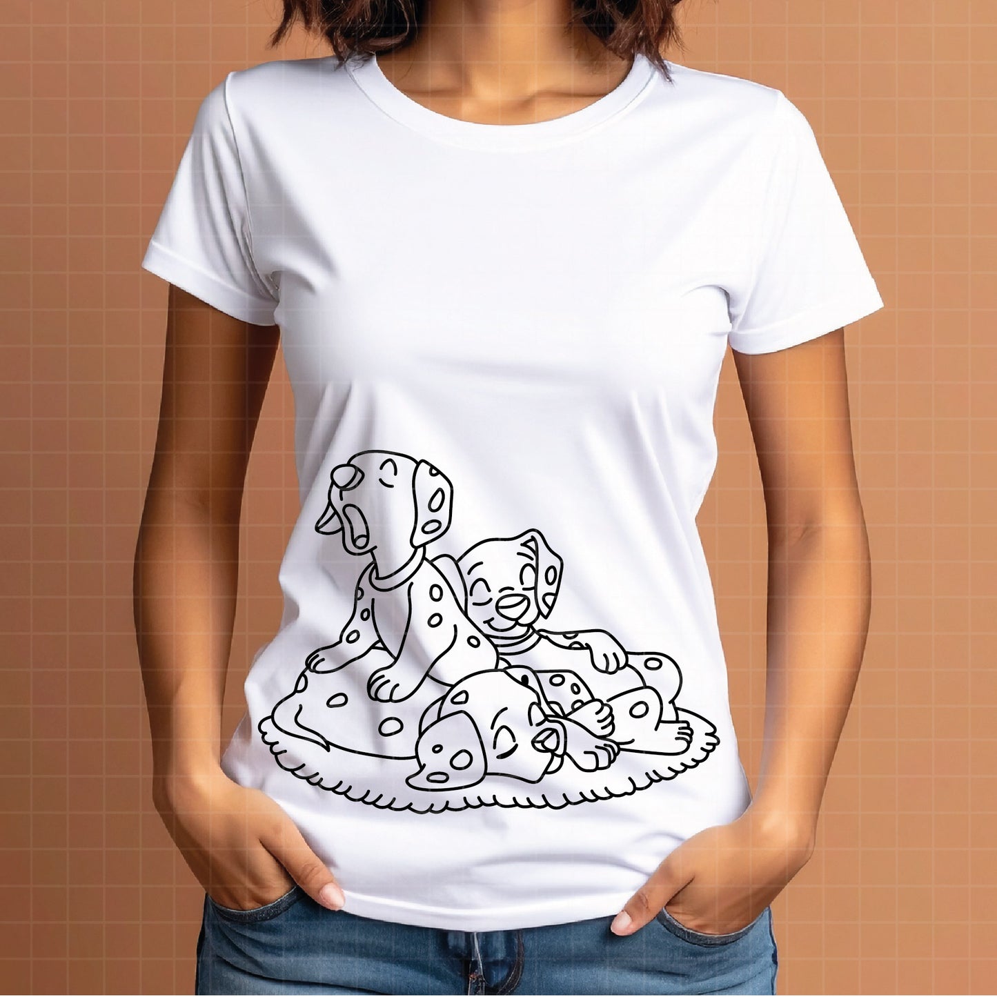COD4331 - Dalmatian svg, dog svg, 101 dalmatian cut file, puppy outline svg, disney svg