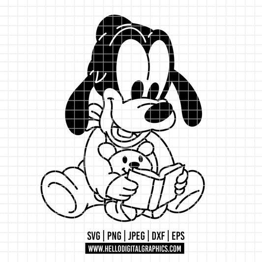 COD4334 - Goofy baby svg, Disney svg, goofy clipart, goofy dtf, Silhouette, Cricut