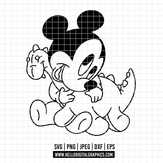 COD4335 - Mickey baby svg, Disney svg, mickey clipart, mickey dtf, Silhouette, Cricut
