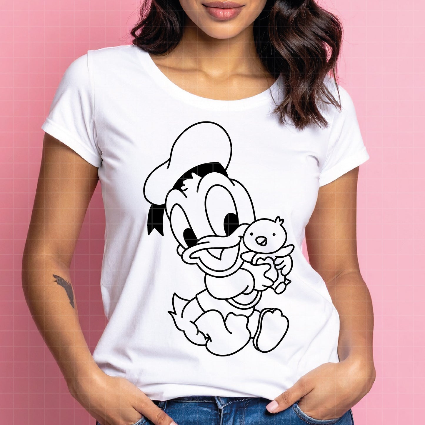 COD4336- Donald baby svg, Disney svg, Donald clipart, Donald dtf, Silhouette, Cricut