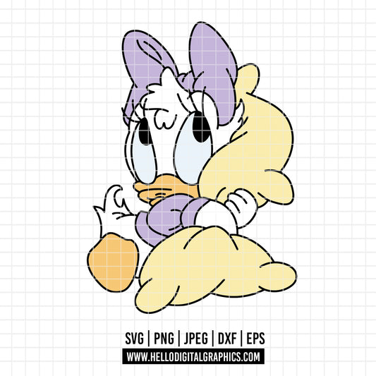 COD4337- Daisy baby svg, Disney svg, Daisy clipart, Daisy dtf, Silhouette, Cricut