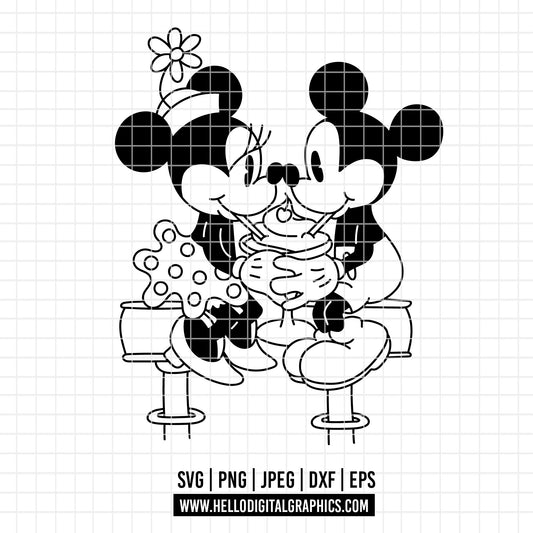 COD4341 - Mickey and minnie sketch svg, Mickey Svg, Disney svg, Magical svg, Mickey face svg