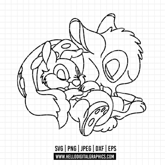 COD4353 - bambi svg, bambi png, bambi clipart, disney svg, cricut, silhouette