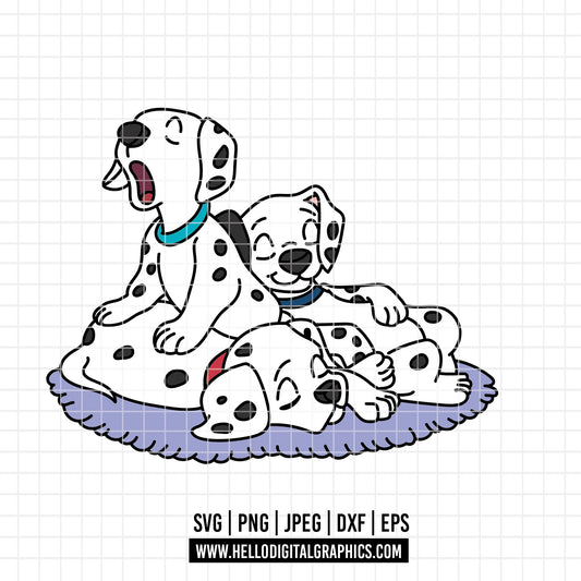 COD4356 - Dalmatian svg, dog svg, 101 dalmatian cut file, puppy outline svg, disney svg