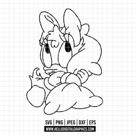 COD4357- Daisy baby svg, Disney svg, Daisy clipart, Daisy dtf, Silhouette, Cricut